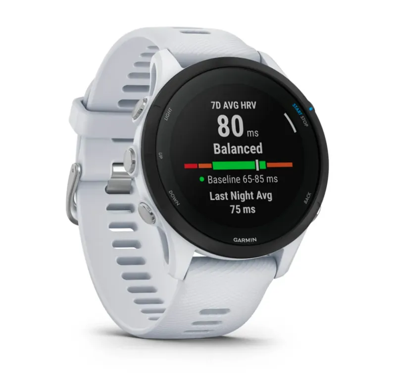 Garmin Forerunner 255 Music GPS Watch in Whitestone